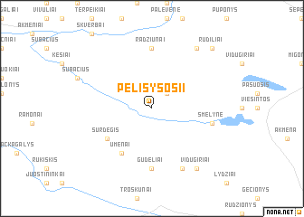 map of Pelišyšos II