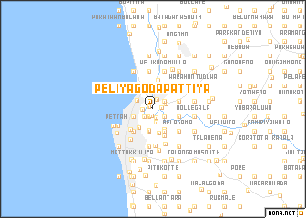 map of Peliyagoda Pattiya