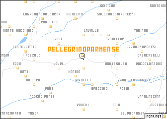 map of Pellegrino Parmense