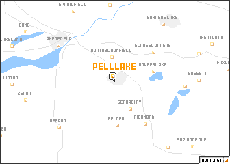 map of Pell Lake