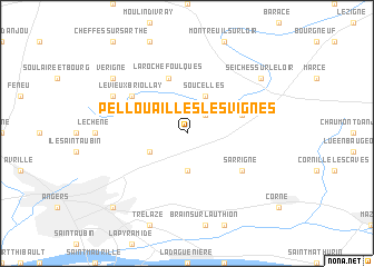 map of Pellouailles-les-Vignes