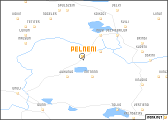 map of Pelnēni