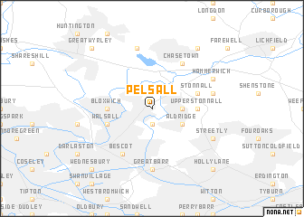 map of Pelsall