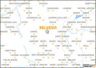 map of Pélussin