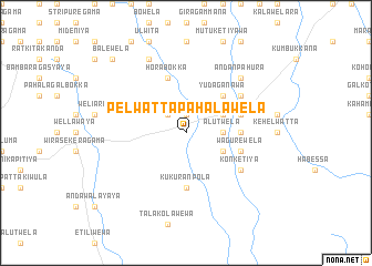 map of Pelwatta Pahalawela