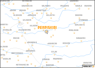 map of Pempiškiai