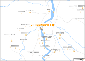 map of Peña Amarilla