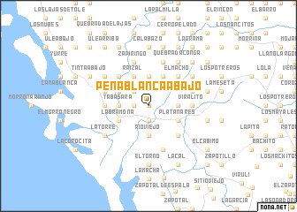 map of Peña Blanca Abajo
