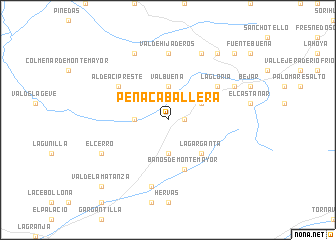 map of Peñacaballera