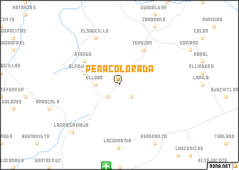 map of Peña Colorada