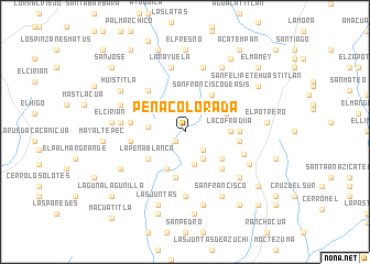 map of Peña Colorada