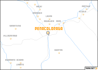 map of Peña Colorada