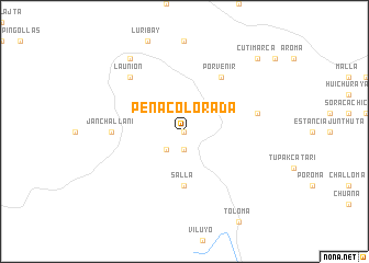 map of Peña Colorada