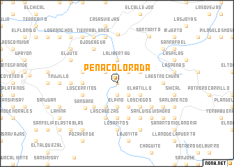map of Peña Colorada