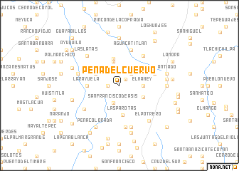 map of Peña del Cuervo