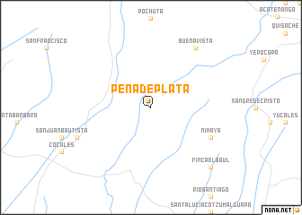 map of Peña de Plata