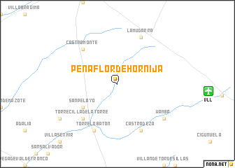 map of Peñaflor de Hornija