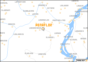 map of Peña Flor