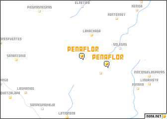 map of Peña Flor
