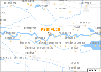 map of Peña Flor