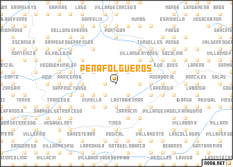 map of Peñafolgueros