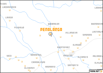 map of Peña Larga