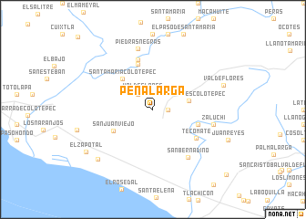 map of Peña Larga