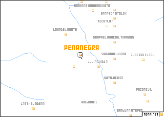 map of Peña Negra