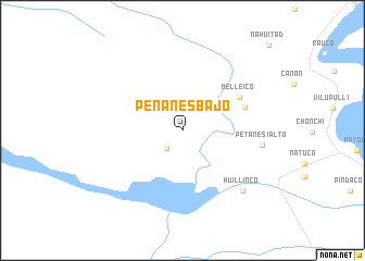 map of Penanes Bajo