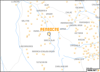 map of Peña Ocre