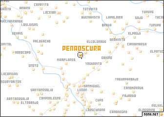 map of Peña Oscura