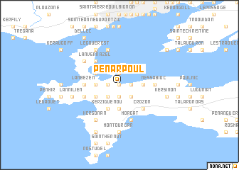 map of Pen-ar-Poul