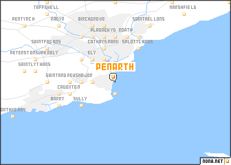 map of Penarth