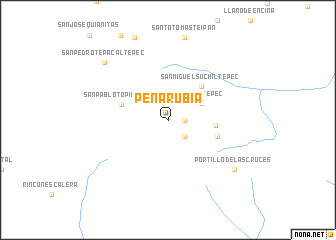 map of Peña Rubia