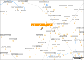 map of Peña San José