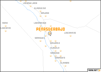 map of Peñas de Abajo