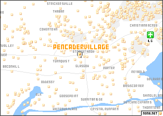 map of Pencader Village