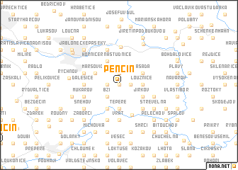 map of Pěnčín