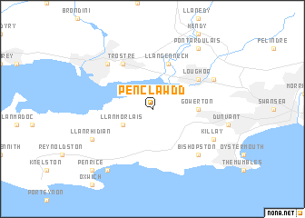 map of Penclawdd