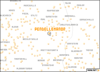 map of Pen Delle Manor
