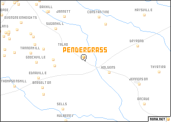 map of Pendergrass