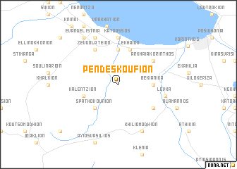 map of Pendeskoúfion