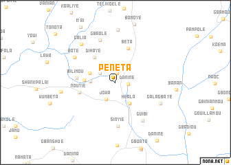 map of Peneta