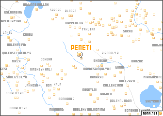 map of Penetī