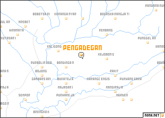 map of Pengadegan