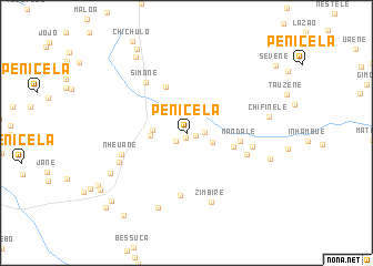 map of Penicela