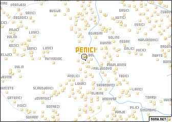 map of Penići