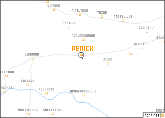 map of Penick