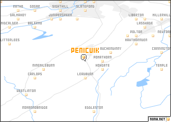 map of Penicuik