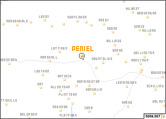 map of Peniel